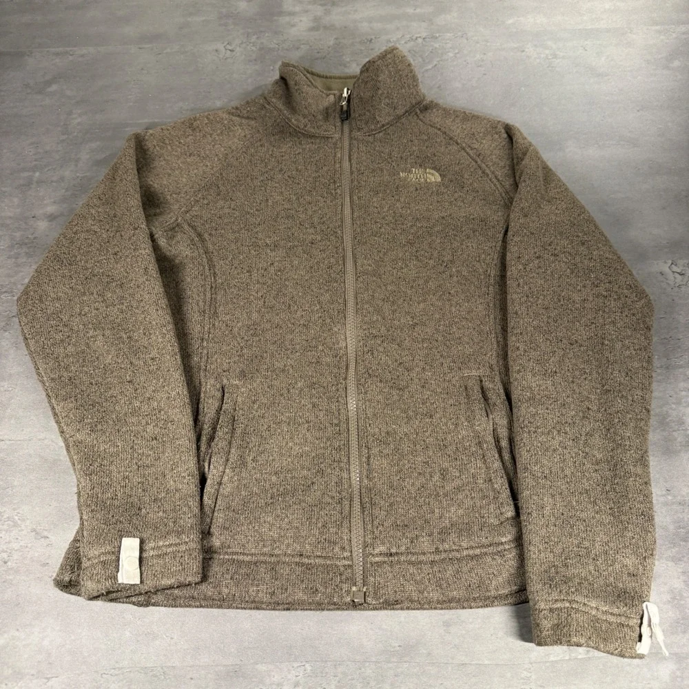 The North Face HyVent‎ Hooded Parka Jacket Womens Small Olive Green Brown 3 in 1